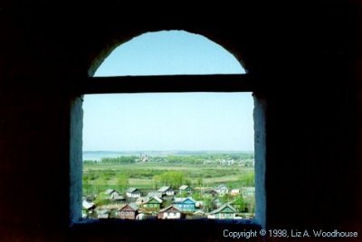 Pereslavl' through monastery tower window